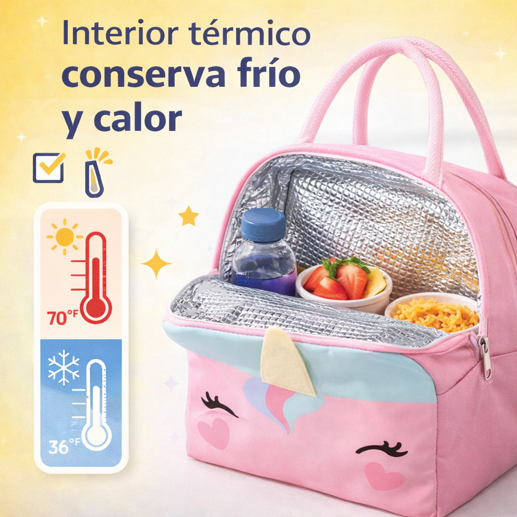 Bolso Lonchera Térmico Infantil Colegio Guardería Resistente FK17-BAG202