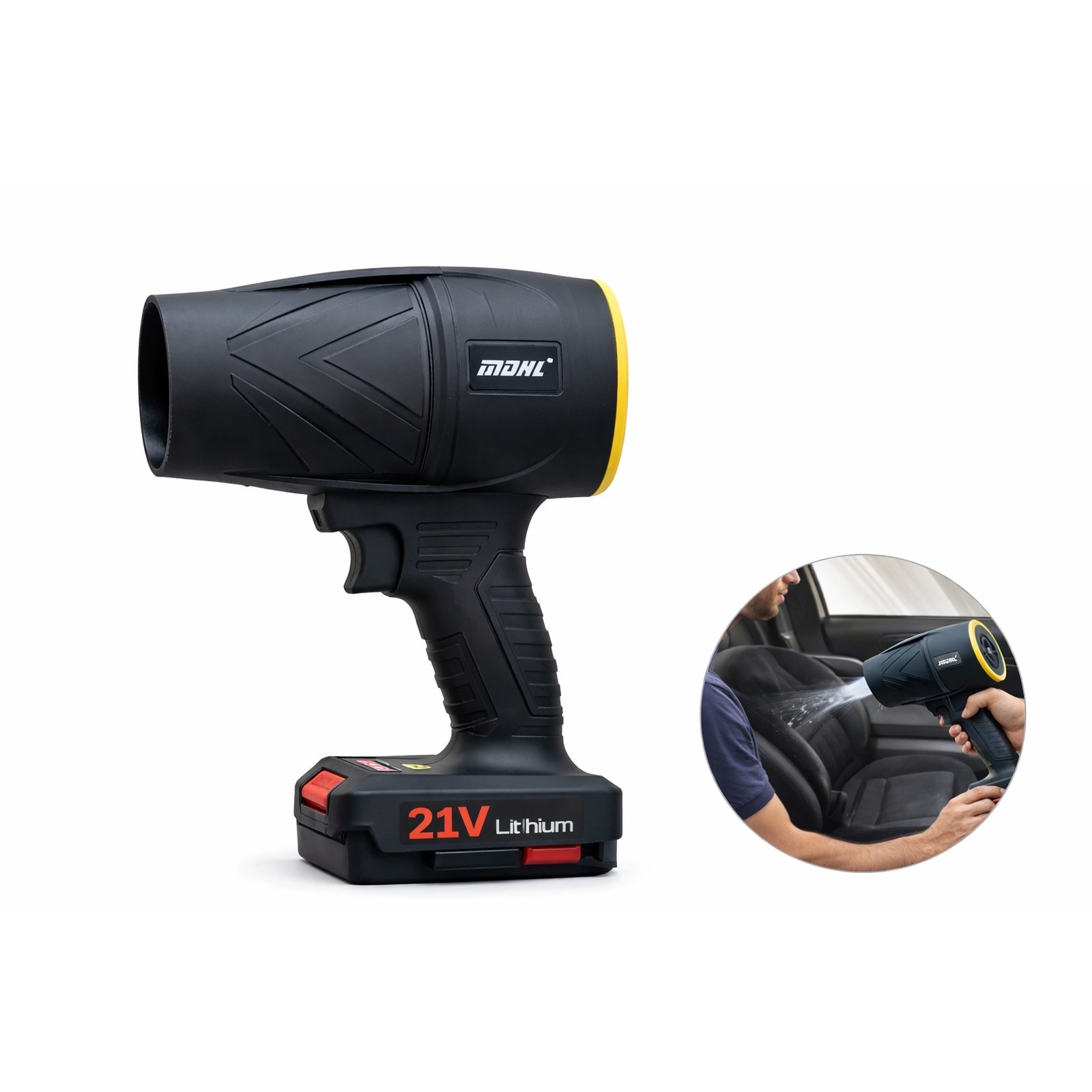 Soplador Aire Inalámbrico 21V Turbo Alta Potencia 2 Baterías FK17-MD2-8367